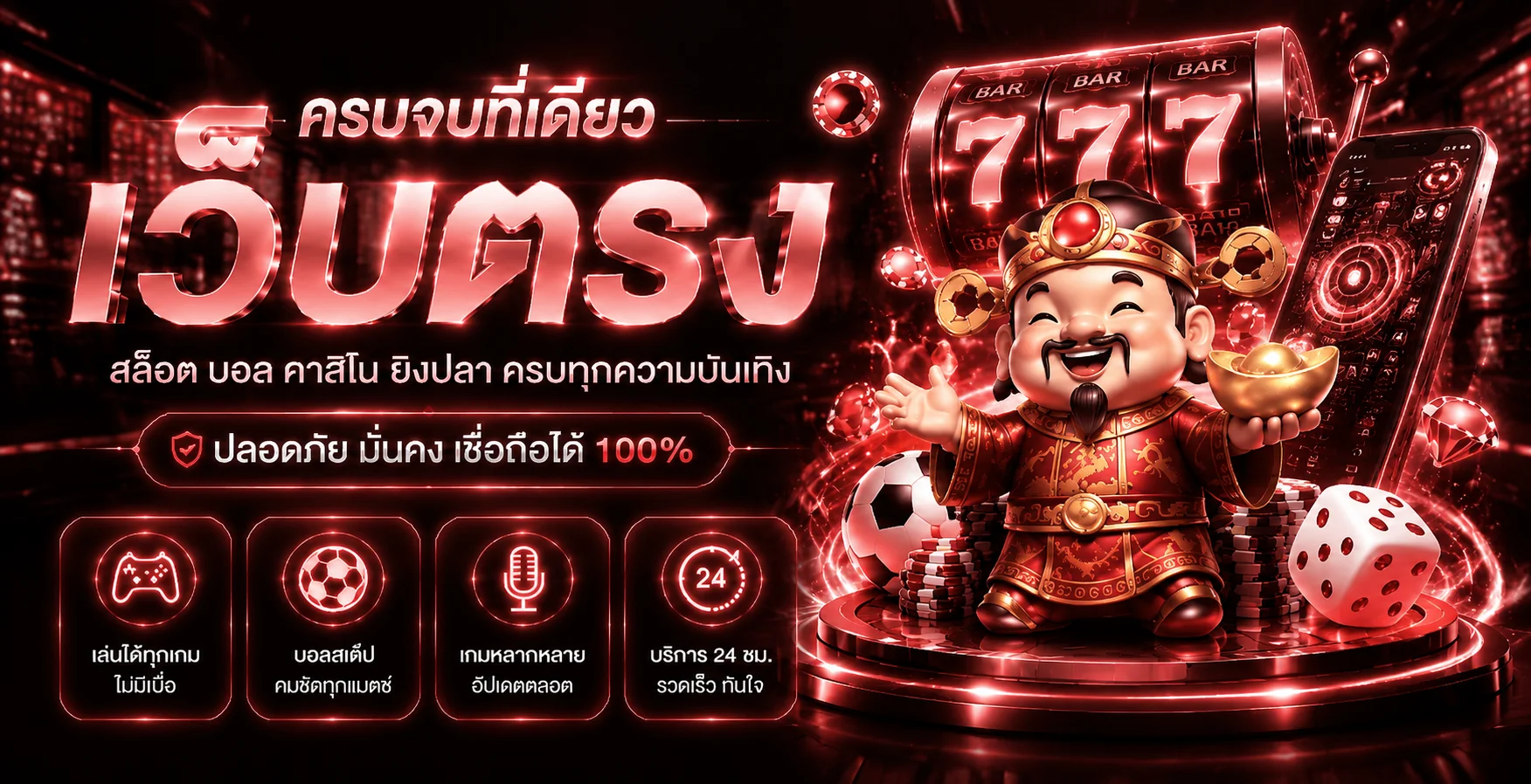 แบนเนอร์ AUDI789 คาสิโนและเกมสล็อตโทนนีออน