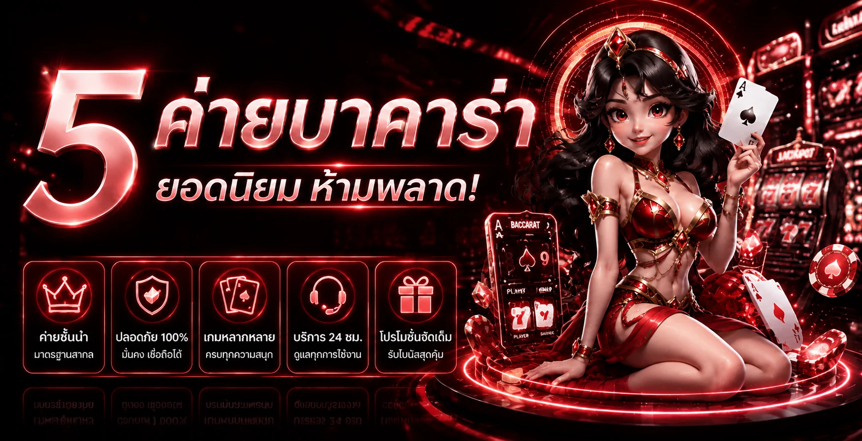 ภาพค่ายคาสิโนยอดนิยมพร้อมมาสคอตสล็อต AUDI789